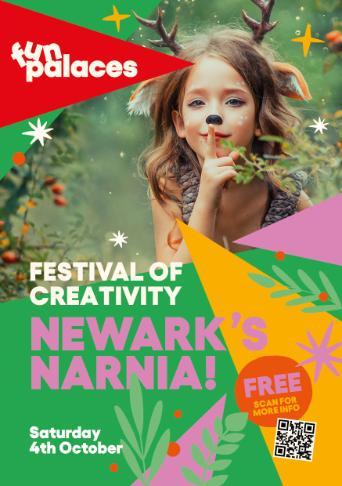 Festival of Creativity Poster including girl dressed as faun